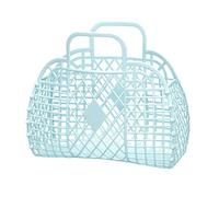 Sacchetti di Gelatina di Plastica, Cesto portaoggetti cavo in plastica riutilizzabile portatile pieghevole Borse Da Spiaggia Impermeabili per spiaggia casa comodino shopping giocattoli vestiti