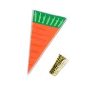 Sacchetti di immagazzinaggio 20/50/100Pcs a prova di caramella a forma di cartone animato di plastica carino carota design snack popcorn imballaggio per panetteria regalo caramelle sacchetti