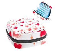 Sacchetti di immagazzinaggio del tovagliolo sanitario per le donne, grande capacità mestruale Pad Bag, San Valentino Heart Beat-1940 mestruale borse mestruali, tamponi raccogliere titolare borsa