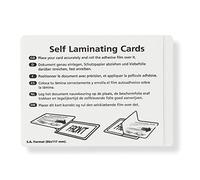 Sacchetti di laminazione a freddo autoadesivi, film di laminazione in PET per sigillare e proteggere foto, menu ecc. senza plastificatrice, set di 10, ciascuno 86 mm x 117 mm per A7, trasparente