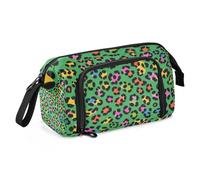 Sacchetti di matita di colore verde leopardo di modo di grande capacità della scuola must-have con scomparto per il viaggio dell'insegnante