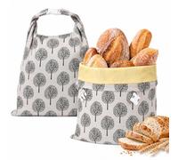 Sacchetti Di Pane in Cera D'api, Borsa Portaoggetti Riutilizzabile in Cotone Naturale, Per Congelatore E Frigorifero, Grande Capacità E Lavabile Per Fatti in Casa, Panetteria, Picnic (E,2 PACK)
