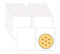 Sacchetti di Plastica Autoadesivi 200 Pezzi 8x8cm Bustine Trasparente Richiudibili Piccoli Sacchetti Cellophane con Chiusura Adesiva 50µm per Semi Gioielli Biscotti Caramella(6 Misure a Scelta)