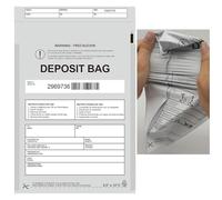 Sacchetti di plastica per deposito bancario, confezione da 100 pezzi, 22,9 x 38,1 cm, opachi, con codice a barre unico (confezione da 100 pezzi, opachi, 24 x 30,5 cm)