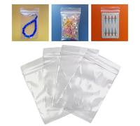 Sacchetti di plastica trasparenti con chiusura lampo | sacchetti con chiusura a zip piccoli e pratici | Confezione di sacchetti piccoli con chiusura ermetica (8x12 cm, 500, unità)