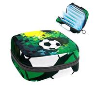 Sacchetti di stoccaggio del tovagliolo sanitario per le donne, borsa mestruale di grande capacità, nero verde scarabocchio sport calcio mestruale borse, tamponi raccogliere borsa titolare