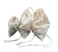 Sacchetti di tè riutilizzabili, Confezione da 45 sacchetti filtro for tè riutilizzabili in cotone con coulisse, diverse misure(10pcs 20x30)