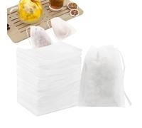 Sacchetti di tè sfusi con cordoncino, 100 sacchetti da tè anche come filtro per caffè, adatti per cucinare, cucinare e preparare caffè e zuppa, per uso domestico, cucina,