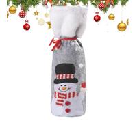 Sacchetti di vino natalizi, riutilizzabili, con coulisse, decorazione per le vacanze, per matrimoni, compleanni, viaggi, feste di Capodanno, Pupazzo di neve, Refer to description, Unisex