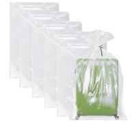 Sacchetti extra large in plastica trasparente, 5 pezzi, 100 x 152 cm, piatti, riutilizzabili, per bagagli, mobili, trapunte, sedie, biciclette per bambini, giocattoli di peluche