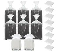 Sacchetti Extra Large in Plastica Trasparente,8 Pezzi Sacchetti di Plastica Piatti Grandi,Extra Grandi,Trasparenti,per Polvere