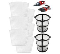 Sacchetti filtranti e cestelli filtranti compatibili con Einhell TE-VC 18 | Confezione da 6 sacchetti filtro e 2 cestini filtro, adatti per aspirapolvere a mano senza fili Einhell TE-HV 18/06 Li-Solo