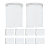 Sacchetti filtranti per acquario, filtro a rete media, 10 pezzi, chiusura sicura con cerniera, supporti convenienti, ideali per palline biologiche pellettizzate di carbonio ammoniaca, 20 x 30 cm