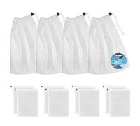 sacchetti filtro per piscina, sacchetti di ricambio, riutilizzabili, con coulisse, pulizia efficiente della piscina contro foglie, ideale per la pulizia del giardino (12)