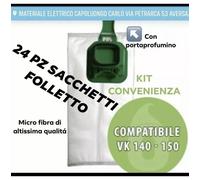 SACCHETTI FOLLETTO 24 PZ SACCHETTI VORW Compatibili VK 140 VK 150 DI QUALITÀ TOP