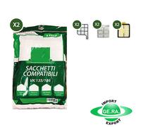 SACCHETTI FOLLETTO VK 135 136 KIT 12 sacchetti 12 profumi 2 HEPA 2 GRIGLIE NO150