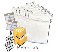 SACCHETTI FOLLETTO VK 135 VK 136 12PZ 12 PROFUMI 2 FILTRI GRIGLIA 2 HEPA