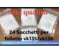 SACCHETTI FOLLETTO vk 135 Vk136 kit 24 Pz SACCHETTI DI QUALITÀ I MIGLIORI Top Q.
