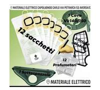 SACCHETTI FOLLETTO VK 140 150 12PZ+12 PROFUMI+2 FILTRI + SPAZZOLA + CAVO VORWERK