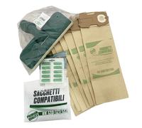 SACCHETTI FOLLETTO VK120 VK121 VK122 + PROFUMI + SCOPA COMPLETA DI SOTTOSPAZZOLA