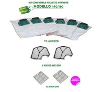 SACCHETTI FOLLETTO VK140/150 KIT 12PZ.+12 PROFUMINI + 2-GRIGLIE ADATTABILE