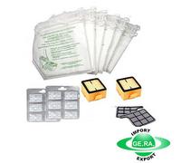 SACCHETTI FOLLETTO VORWERK VK 135 136 KIT 12 SACCHI 12 PROFUMI 4 FILTRI F24