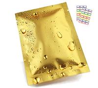 Sacchetti for alimenti sottovuoto, sacchetti in Mylar di alluminio, grandi e spessi, for for erbe aromatiche, spezie, chicchi caffè, grano, confezione da 50, con apertura superiore