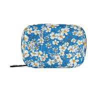 Sacchetti freschi blu con fiori e bianchi con scomparti staccabili, comodi organizer da viaggio per medicinali