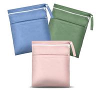Sacchetti Grandi Impermeabili Multiuso 30x36 cm | Per Pannolini, Costumi da Bagno Bagnati, Asciugamani | Chiusura Ermetica, Lavabile e Riutilizzabile