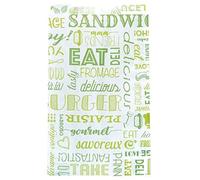 Sacchetti Hamburger "Parole" 34 G/M2 14+7X22 Cm Verde Pergamana Antigrassi - 500 Unità