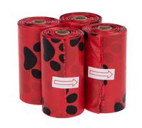 Sacchetti igienici profumati - 4 rotoli (15 sacchetti cad.), rosso, profumo di rosa
