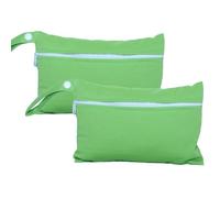 Sacchetti impermeabili per pannolini bagnati, 5,9 × 22,4 cm, piccole, impermeabili, con cerniera singola, riutilizzabili, in poliestere, per bambini, pannolini, costumi da bagno, trucchi e articoli da