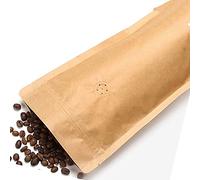 Sacchetti in carta kraft, con chiusura a cerniera, 250 g, con chiusura a zip, sacchetti di caffè e caffè riutilizzabili (confezione da 25)