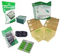 Sacchetti in Carta Naturale per Folletto Vorwerk vk130 - vk131 + Profumini al Pino + Filtro Carboni + Filtro Hepa (6 Sacchetti + 10 Profumini + 1 Carboni + 1 Hepa)
