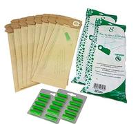 Sacchetti in Carta Naturale per vk120 - vk121 - vk122 + Profumini al Pino (16 Sacchetti + 20 Profumini)