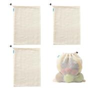 Sacchetti in Cotone Riutilizzabili 28x43 cm - Lavabili e Naturali per Frutta, Verdura, Pane, Cipolle, Spesa Sfusa, Organizzazione Casa - Multiuso, Eco-Friendly, Perfetti per la Cucina e lo S