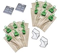Sacchetti in Microfibra per Vorwerk Folletto modelli vk140 - vk150 + Blister di Profumatori + Filtro Griglia Garantiti S&G group (12 Sacchetti + 12 Profumatori + 2 Filtro Griglia)