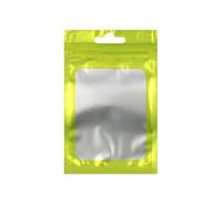 Sacchetti in Mylar, richiudibili, 100 pezzi, con chiusura a zip, in alluminio, con foro per appenderlo, opachi, trasparenti, con chiusura automatica (verde, 20 x 30 cm)