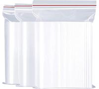 Sacchetti in plastica trasparente | sacchetti con zip | sacchetti autobloccanti | sacchetti con chiusura zip | sacchetti ermetici (23 x 31 cm (100 pezzi)