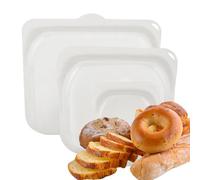 Sacchetti in silicone per conservazione alimenti,3 Pezzi Contenitori Pranzo in Silicone,Ermetici e Adatti al Congelatore | per Pranzo Viaggio Frigorifero Preparazione Carne Formaggio Verdura Frutta