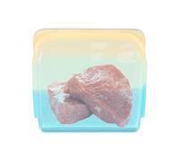 Sacchetti in silicone per la conservazione degli alimenti - Borsa per l'organizzazione domestica e la conservazione degli alimenti | resistenti alla lavastoviglie e trasparenti per carne marinata