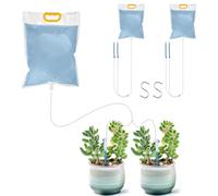Sacchetti Irrigazione per Piante, SilverChry 2 Pezzi Dispositivo di Irrigazione a Goccia per Piante da Appartamento, Sistema di Irrigazione Automatica per Piante da 3,5 l, 25 x 39cm