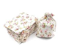 Sacchetti Juta, Sacchetti Cotone 50pcs Floral Bardlap Bailetta Borse Borse Biancheria da regalo Biancheria Confezione Imballaggio Biancheria Biancheria Biancheria Blocchi Sacchetti per la feste di noz