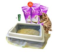 Sacchetti Lettiera Gatto Borsa Con 3 Confezioni Da (21 Sacchetti), 91.5×45.7 Cm,