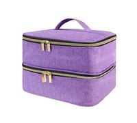 Sacchetti multiuso per accessori da cucito, borsa essenziale per la classe di cucito, organizer a doppio strato per strumenti e materiali, multi scomparto artigianale, Viola, Taglia unica