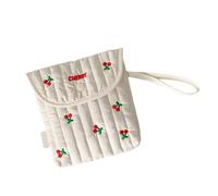 Sacchetti multiuso per il trucco con fiocchi da ricamo per uso quotidiano Borsa per riporre mestruali Pratico accessorio da viaggio Borsa cosmetica organizzata con fiocchi ricamati, F, Bellezza di