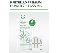 SACCHETTI ORIGINALI FOLLETTO VK 140 + FILTRO ORIGINALE + LAVENIA 6 BUSTE