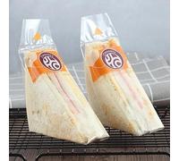 Sacchetti Panini Triangolari 100 Pezzi - Con Strappo Facile a Linee Perforate, Spessore 15 Micron per Freschezza - Per Scuola/Ufficio/Picnic (giallo)