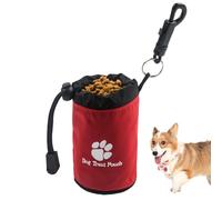 Sacchetti per addestramento per cani - Sacchetti per dolcetti, mangiatoie, in lino per esterni, per dolcetti, cibo secco e molto altro quando si viaggia con il cane, Colore: rosso, vedi