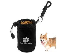 Sacchetti per addestramento per cani - Sacchetti per dolcetti, mangiatoie, in lino per esterni, per dolcetti, cibo secco e molto altro quando si viaggia con il cane, Nero, vedi descrizione